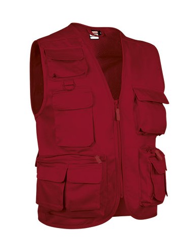 CHALECO SAFARI VALENTO ROJO